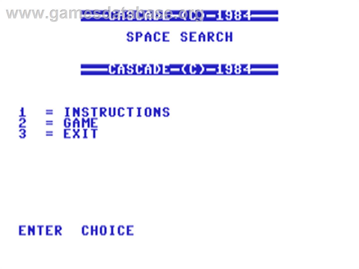 Space Search - Commodore 64 - Artwork - Title Screen