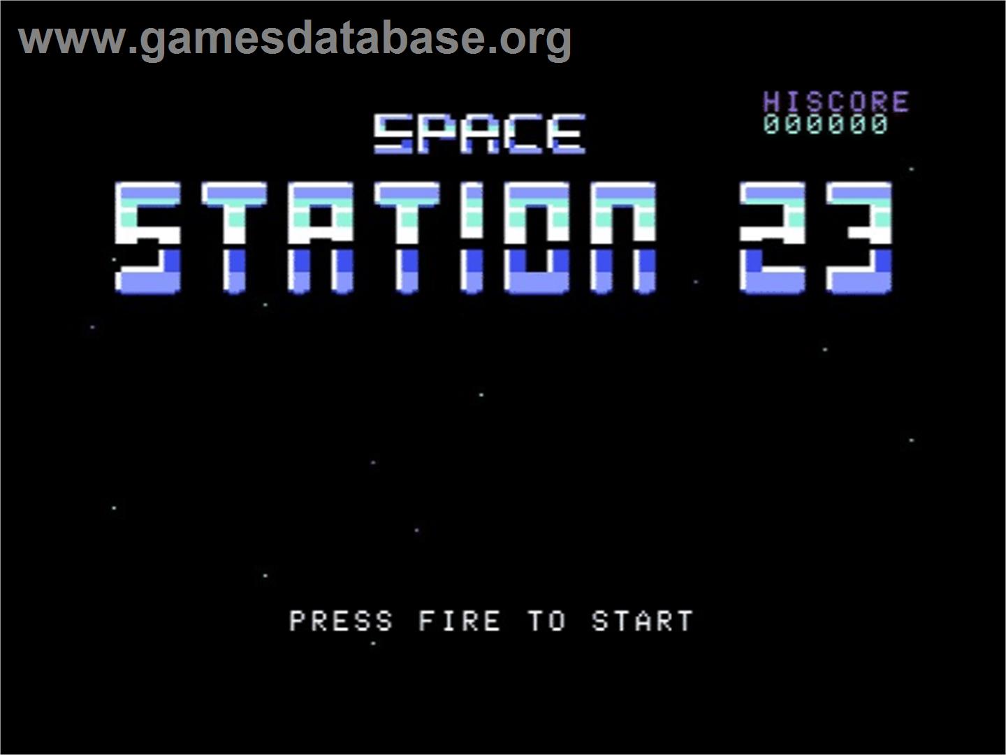 Space Station 23 - Commodore 64 - Artwork - Title Screen