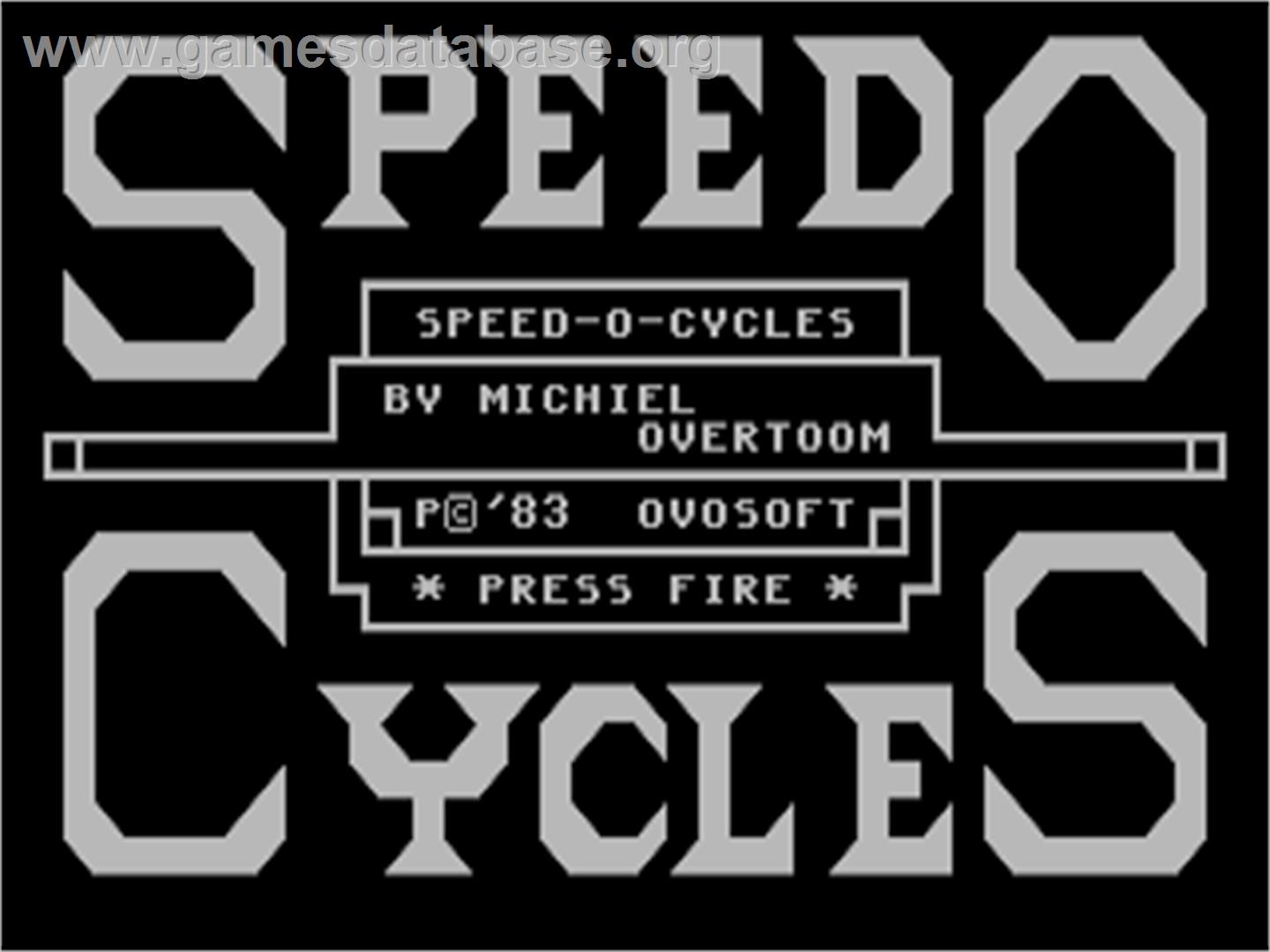Speed-o-cycles - Commodore 64 - Artwork - Title Screen
