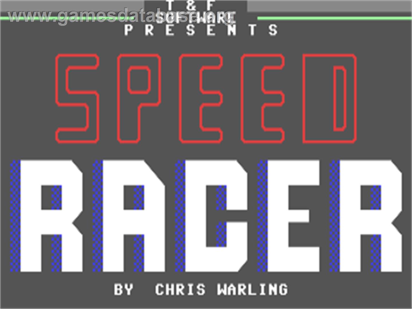Speed Racer (Electron - 1991) - Commodore 64 - Artwork - Title Screen