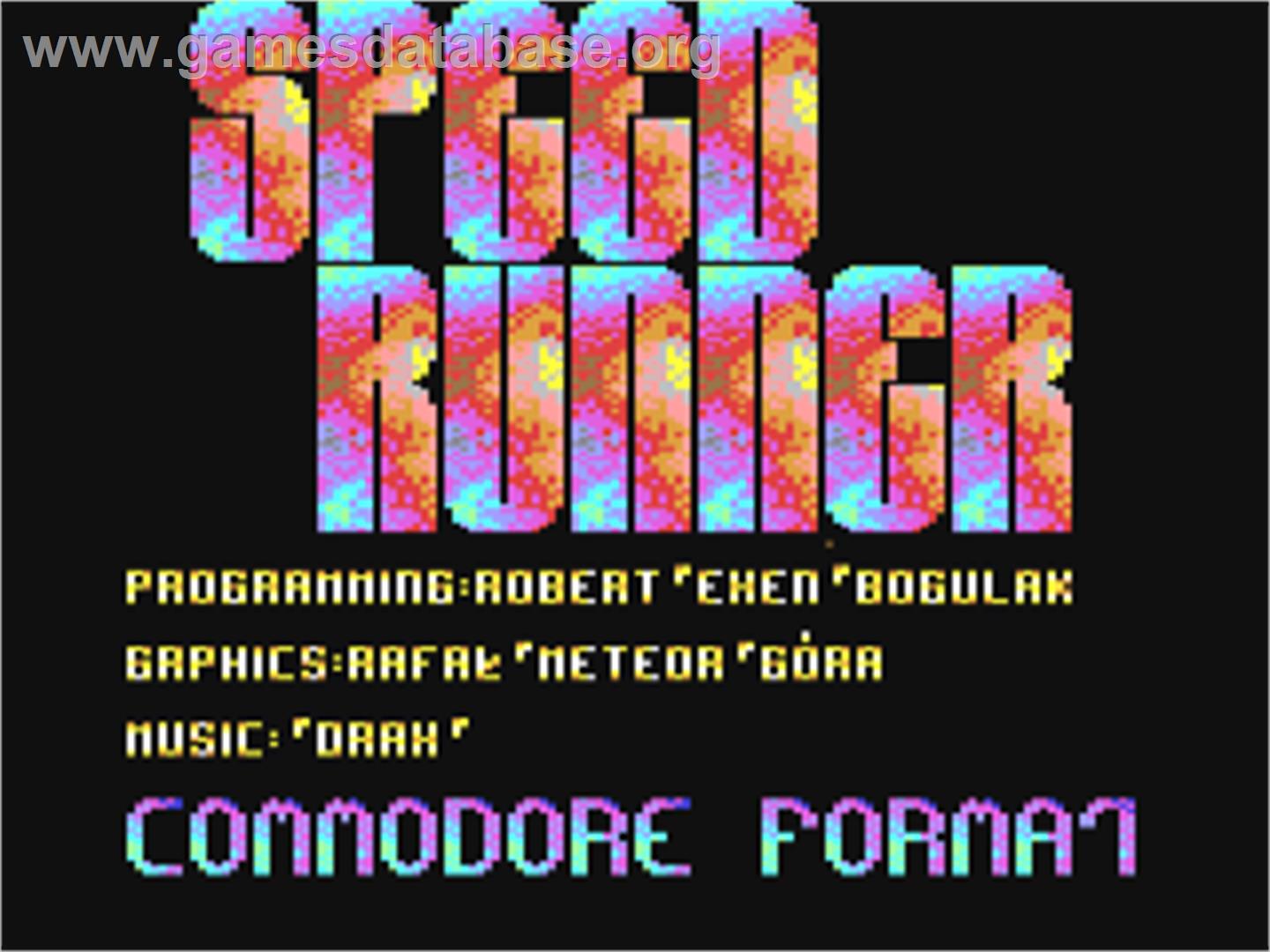 Speed Runner - Commodore 64 - Artwork - Title Screen