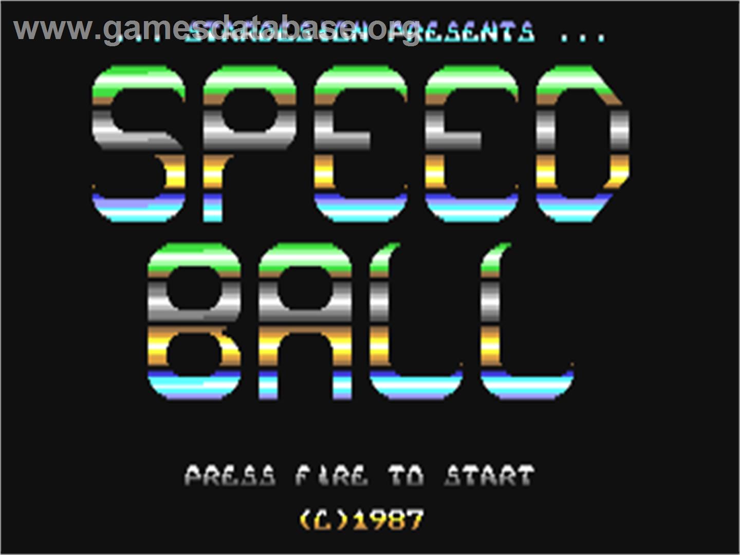 Speedball - Commodore 64 - Artwork - Title Screen