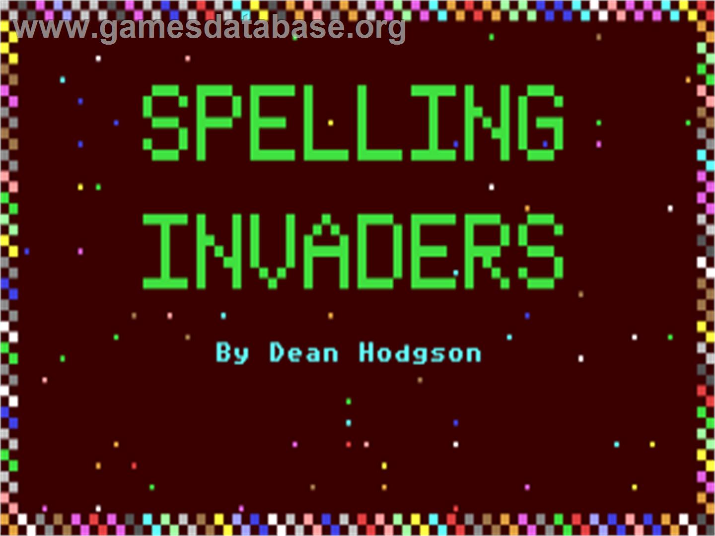 Spelling Invader - Commodore 64 - Artwork - Title Screen