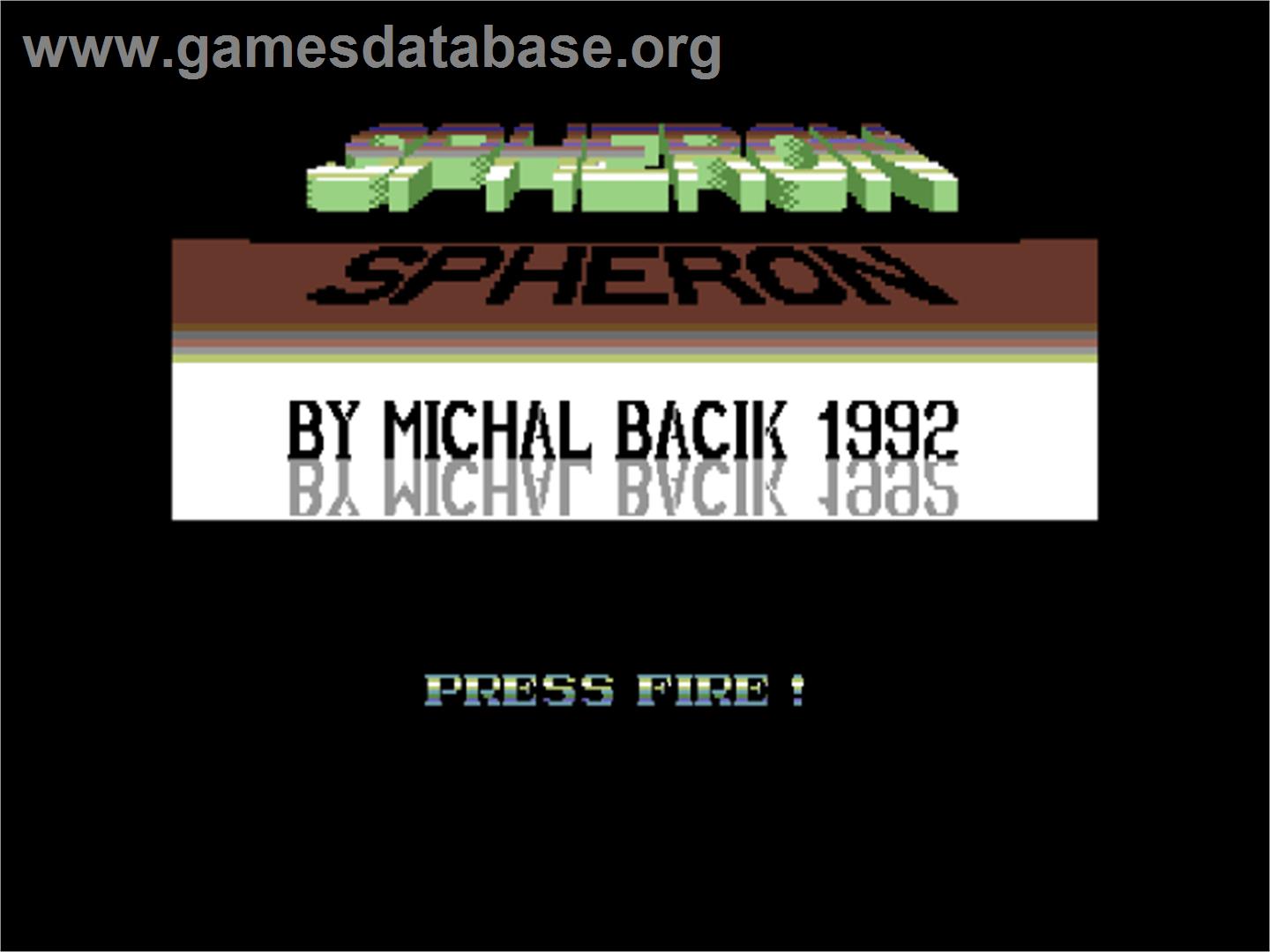 Spheron - Commodore 64 - Artwork - Title Screen