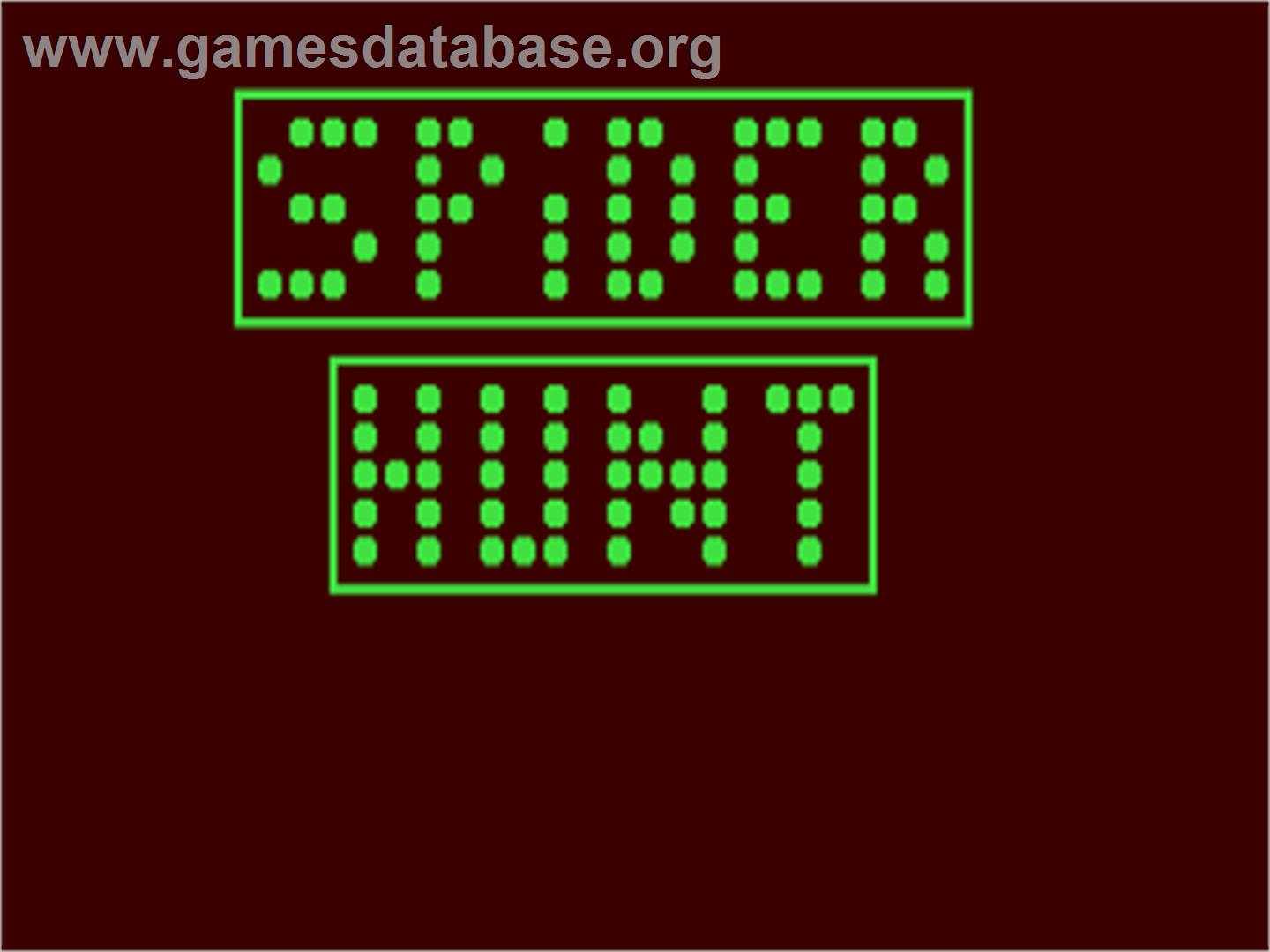 Spider Hunt - Commodore 64 - Artwork - Title Screen