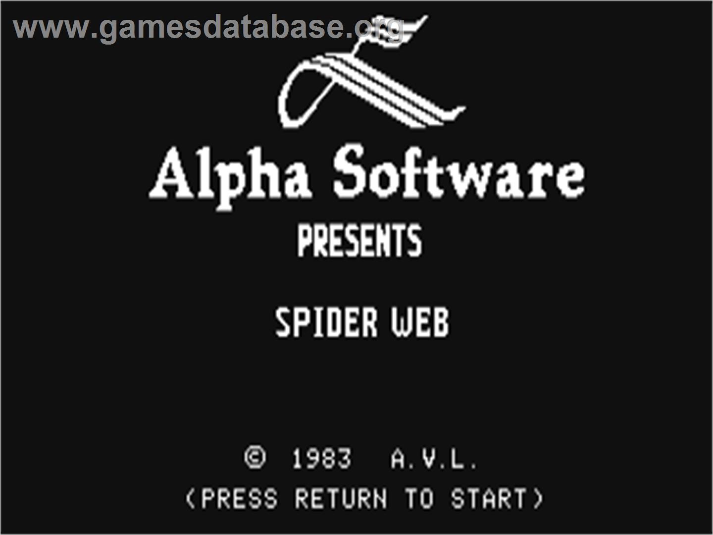 Spider Web - Commodore 64 - Artwork - Title Screen