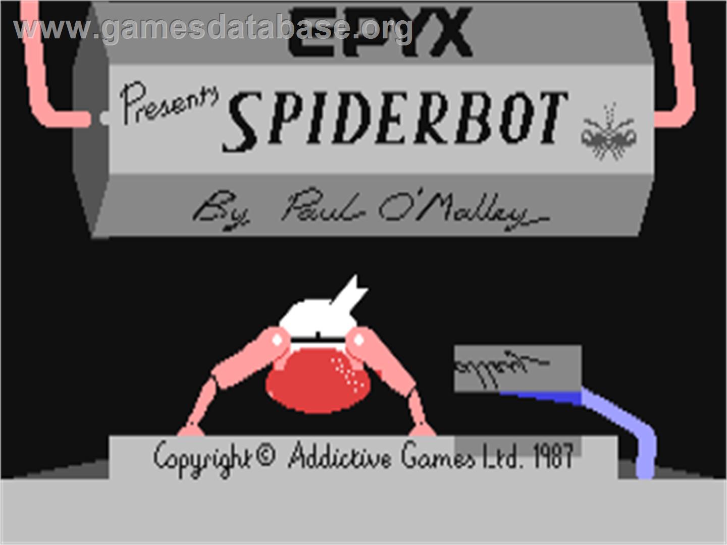 Spiderbot - Commodore 64 - Artwork - Title Screen