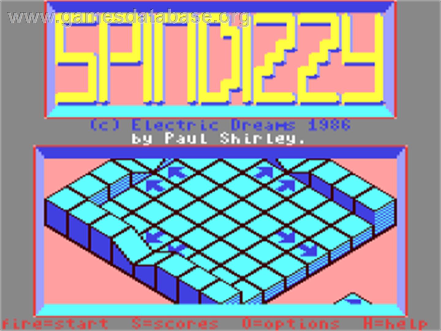 Spindizzy - Commodore 64 - Artwork - Title Screen