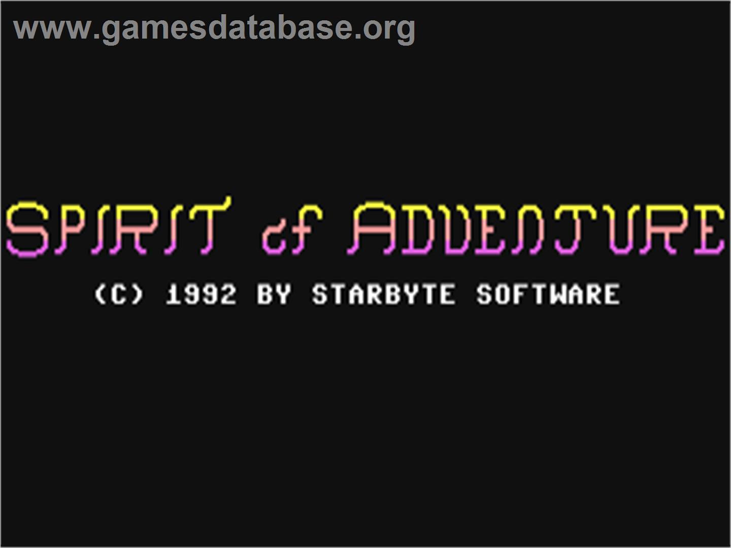 Spirit of Adventure - Commodore 64 - Artwork - Title Screen