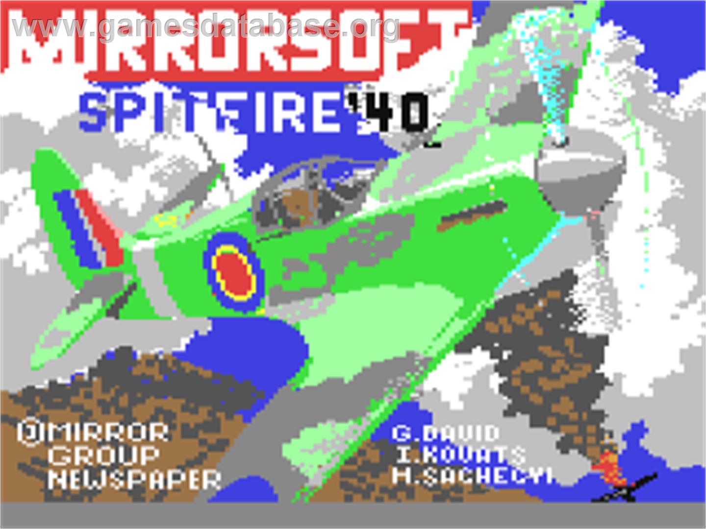 Spitfire '40 - Commodore 64 - Artwork - Title Screen