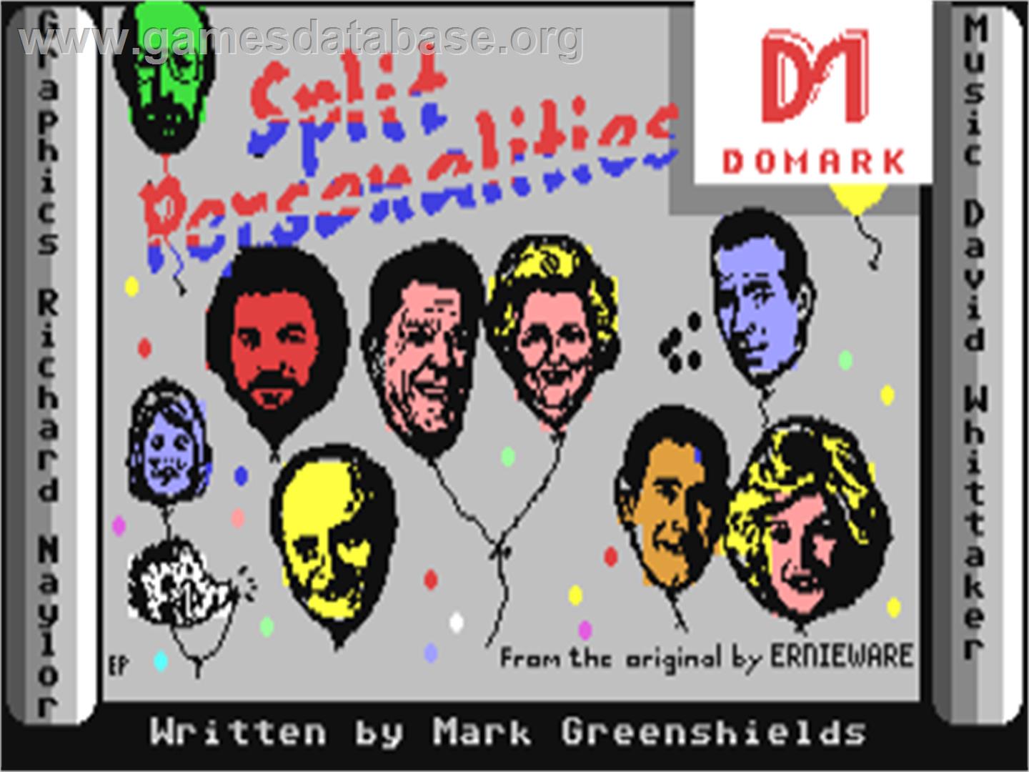Split Personalities - Commodore 64 - Artwork - Title Screen
