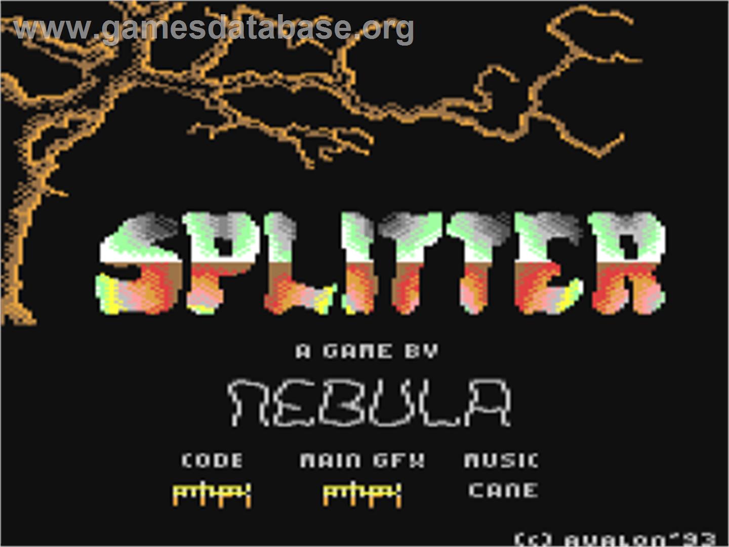 Splitter - Commodore 64 - Artwork - Title Screen