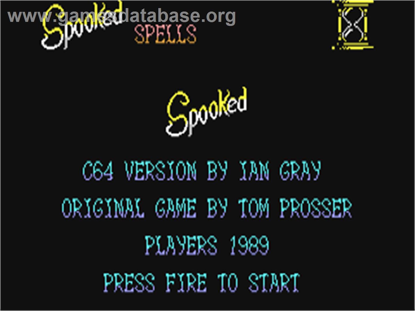 Spooked - Commodore 64 - Artwork - Title Screen