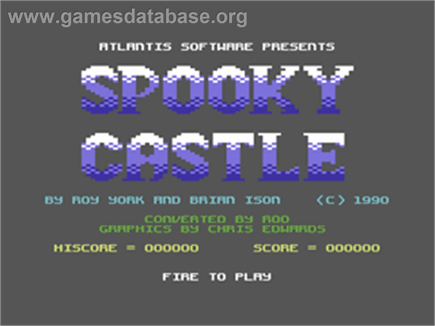 Spooky Castle - Commodore 64 - Artwork - Title Screen