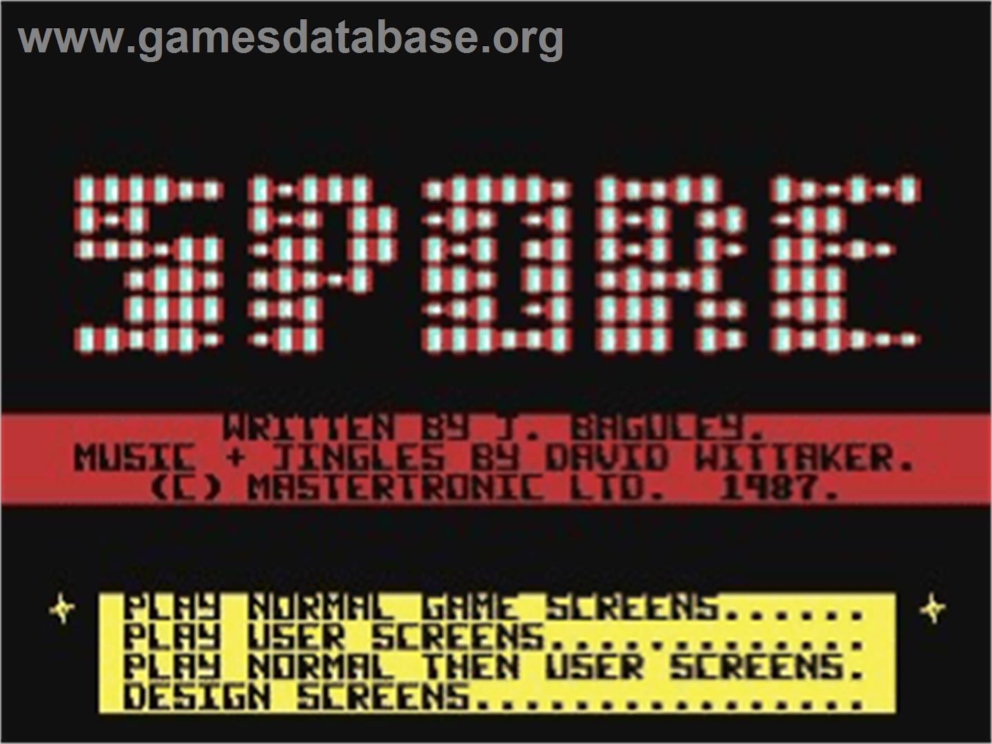 Spore - Commodore 64 - Artwork - Title Screen