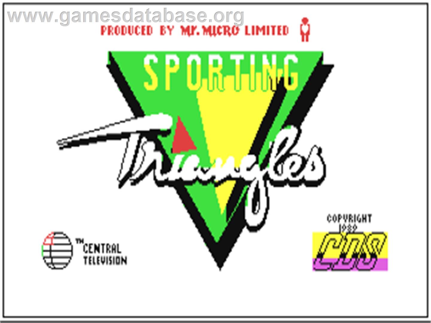 Sporting Triangles - Commodore 64 - Artwork - Title Screen
