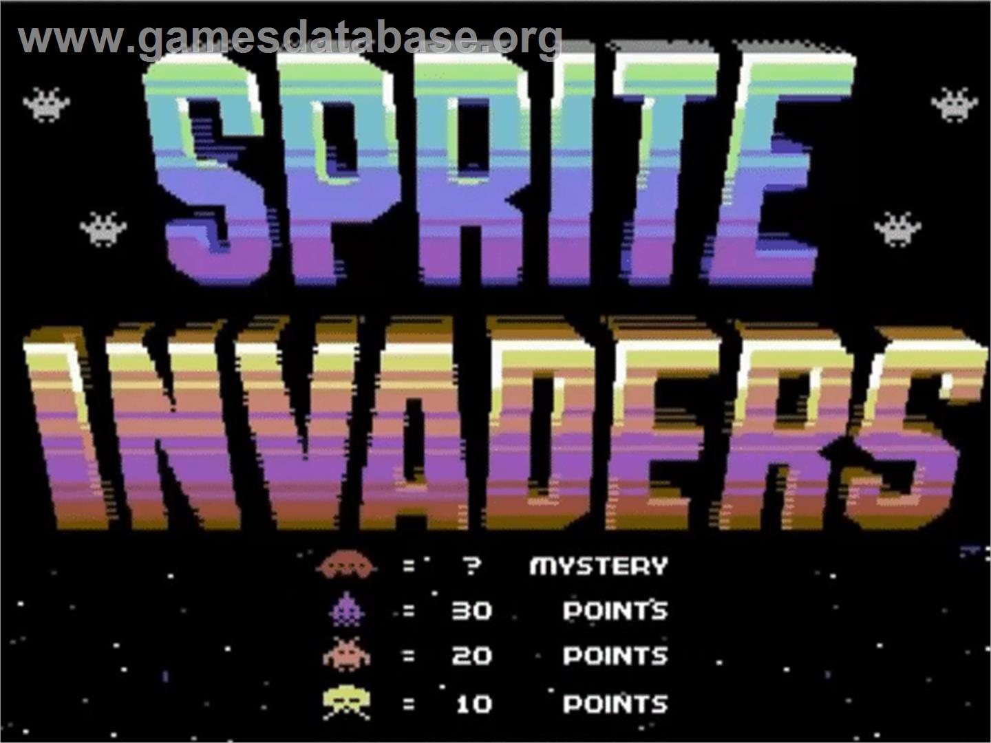 Sprite Invaders - Commodore 64 - Artwork - Title Screen