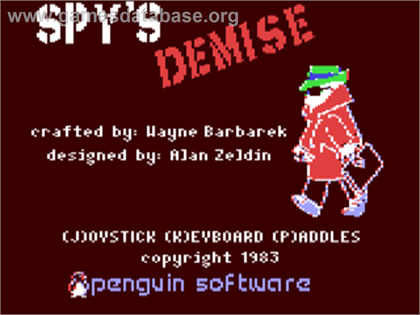 Spy's Demise - Commodore 64 - Artwork - Title Screen