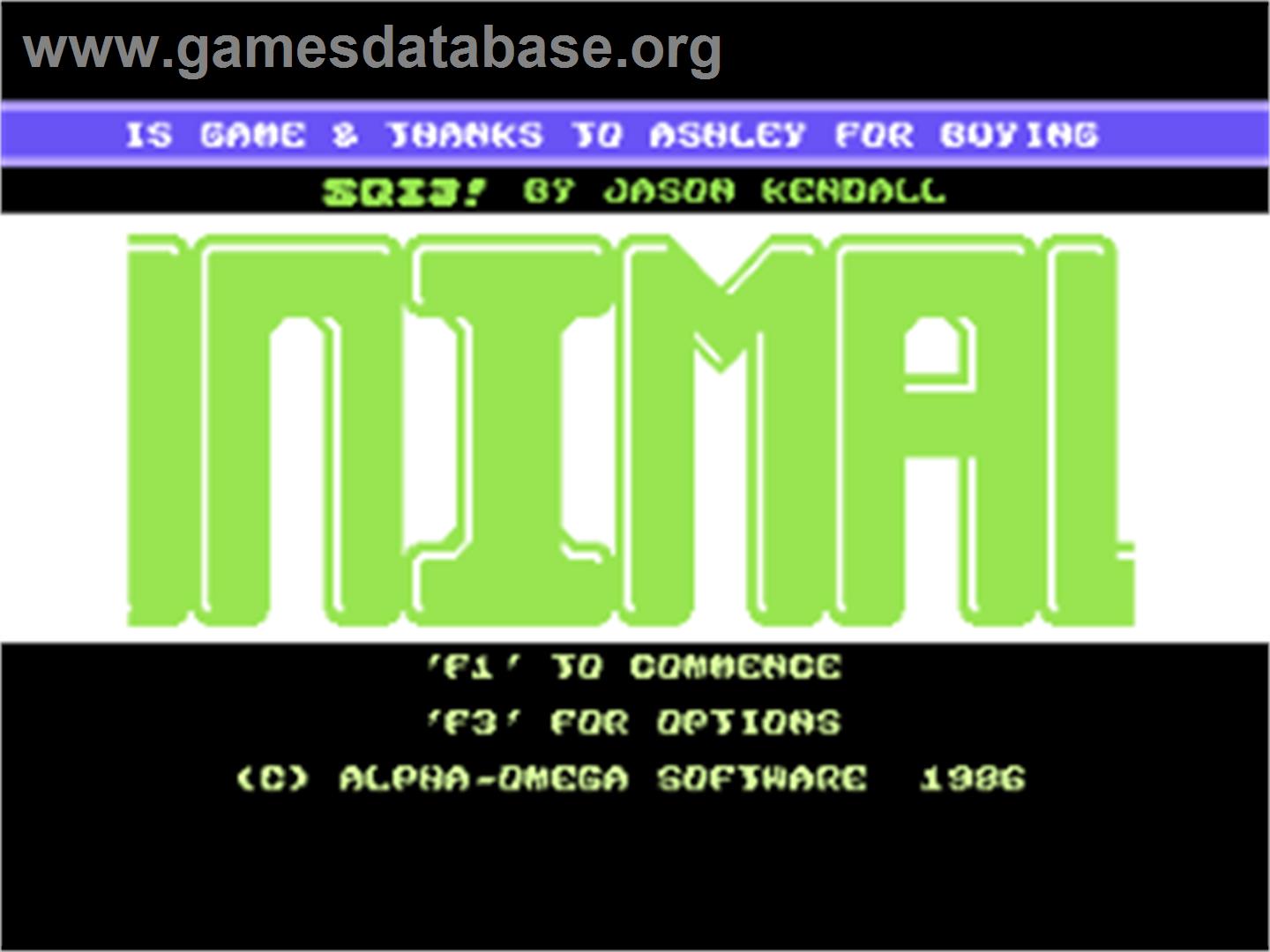 Sqij! - Commodore 64 - Artwork - Title Screen