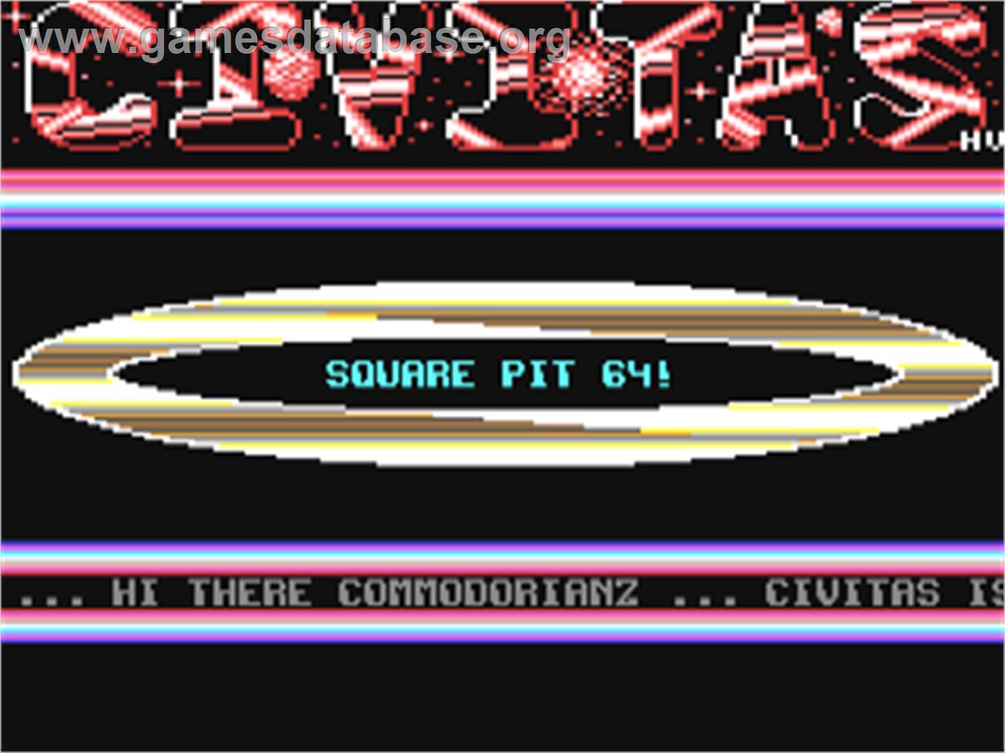 Square Pit 64 - Commodore 64 - Artwork - Title Screen
