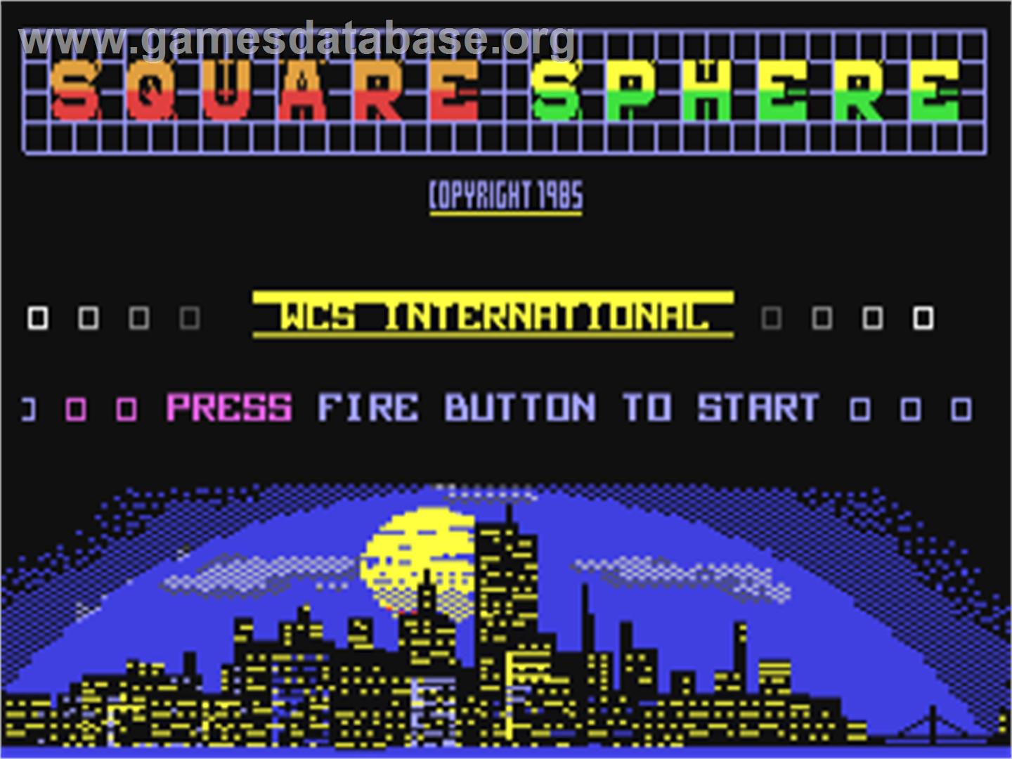 Square Sphere - Commodore 64 - Artwork - Title Screen