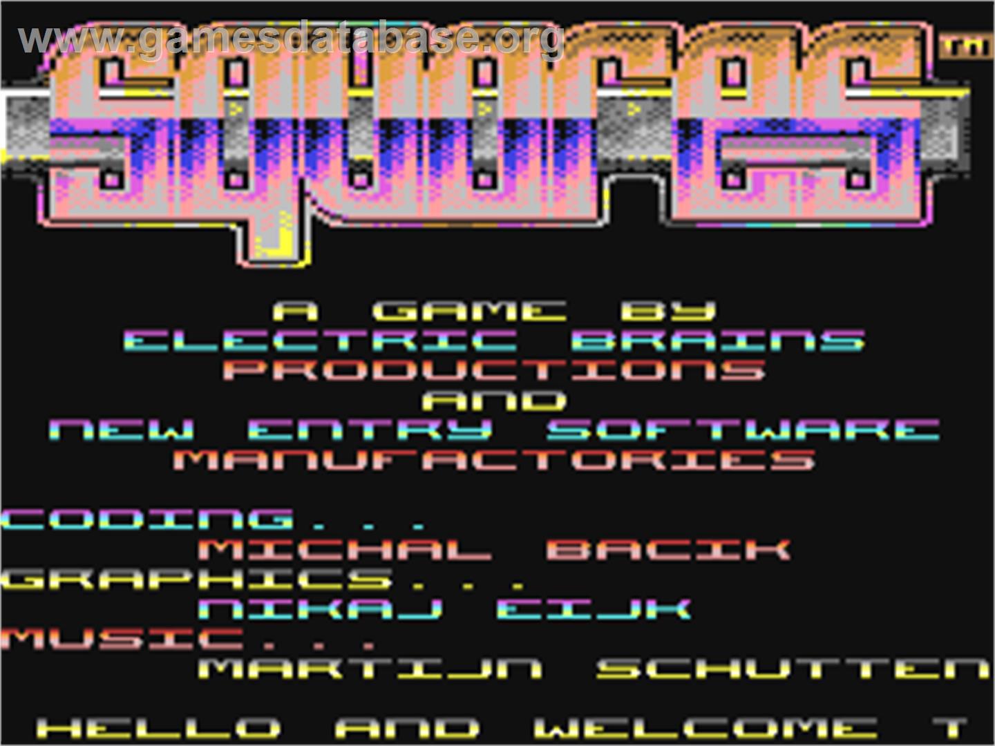 Squares - Commodore 64 - Artwork - Title Screen