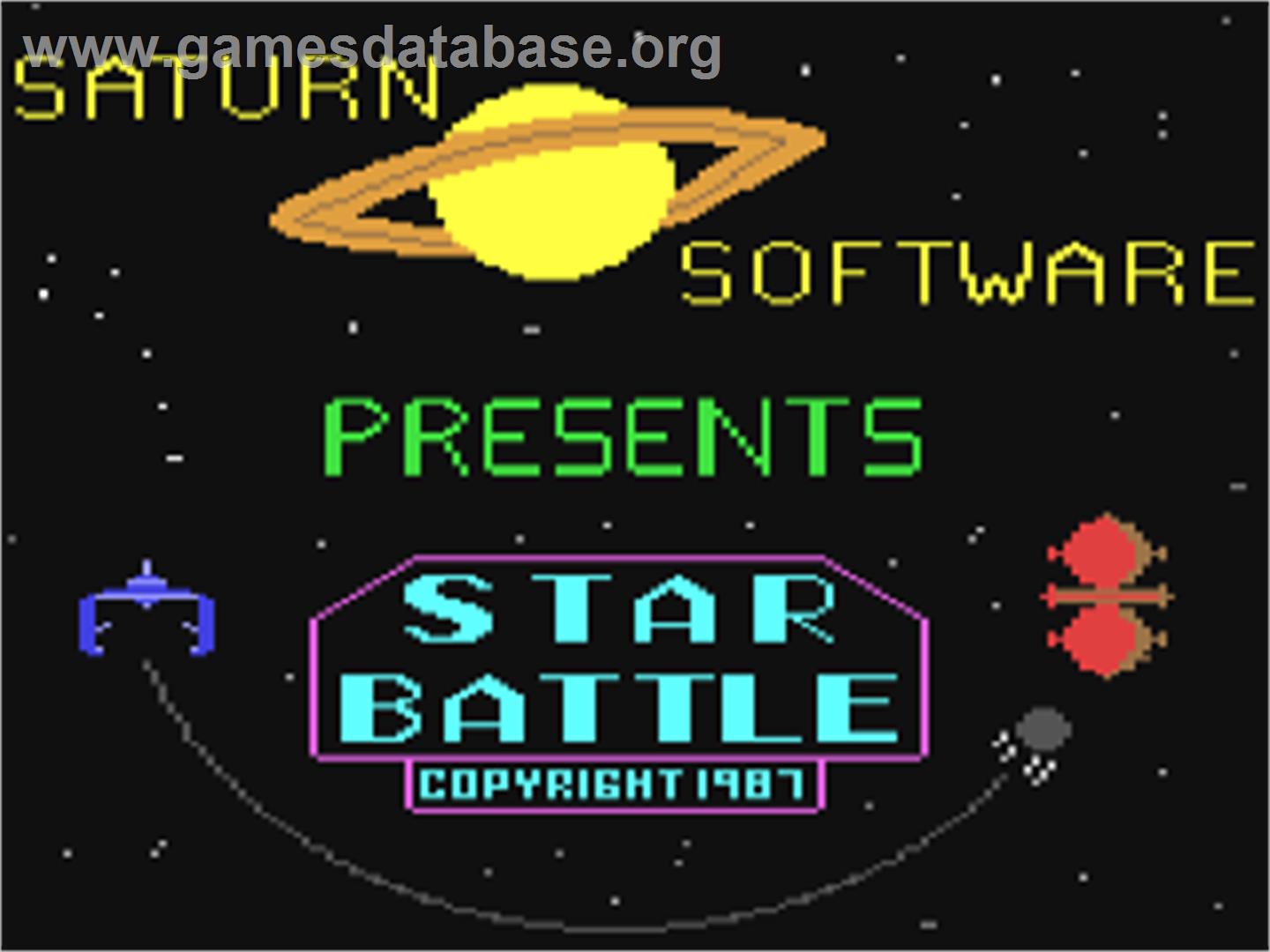Star Battle (Timeworks) - Commodore 64 - Artwork - Title Screen