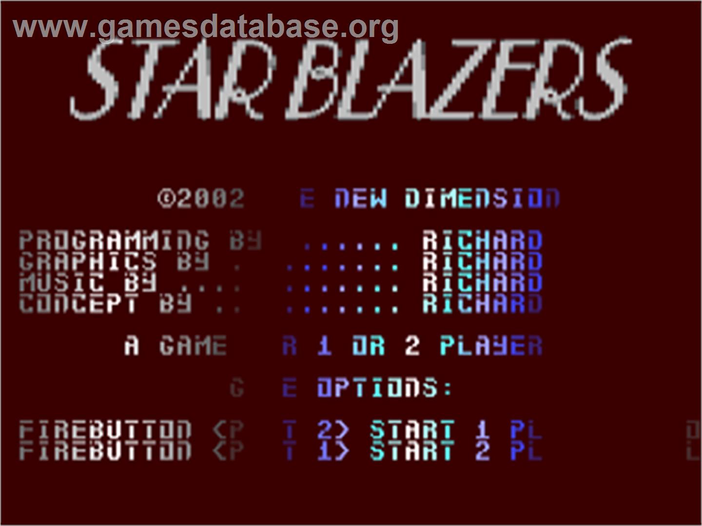 Star Blazers - Commodore 64 - Artwork - Title Screen