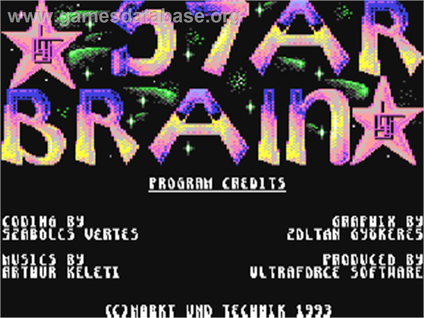 Star Brain - Commodore 64 - Artwork - Title Screen