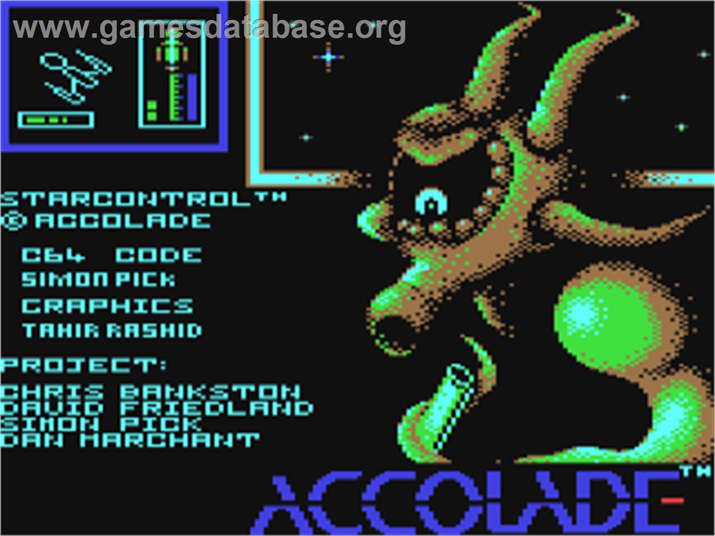 Star Control - Commodore 64 - Artwork - Title Screen