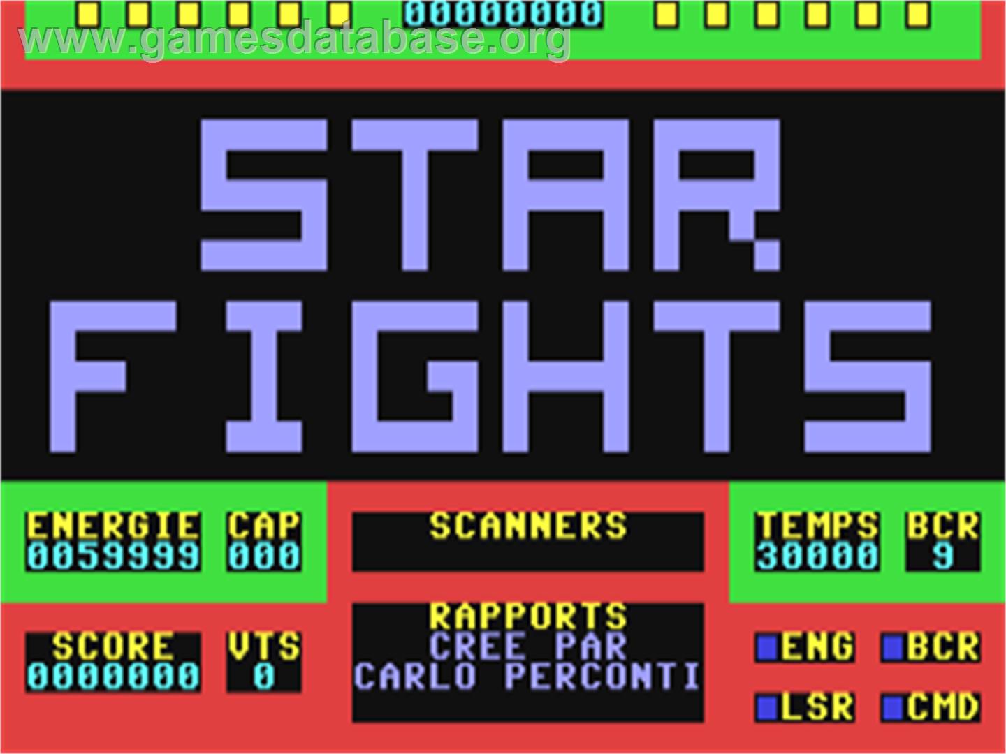 Star Fights - Commodore 64 - Artwork - Title Screen