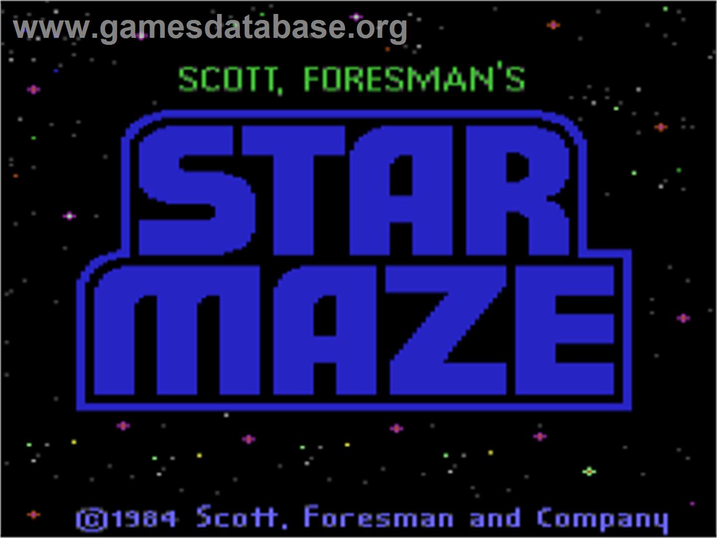 Star Maze - Commodore 64 - Artwork - Title Screen