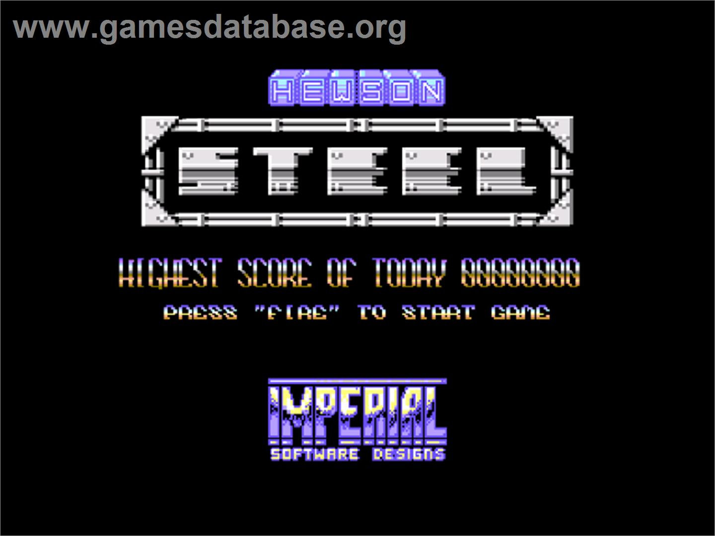 Steel - Commodore 64 - Artwork - Title Screen