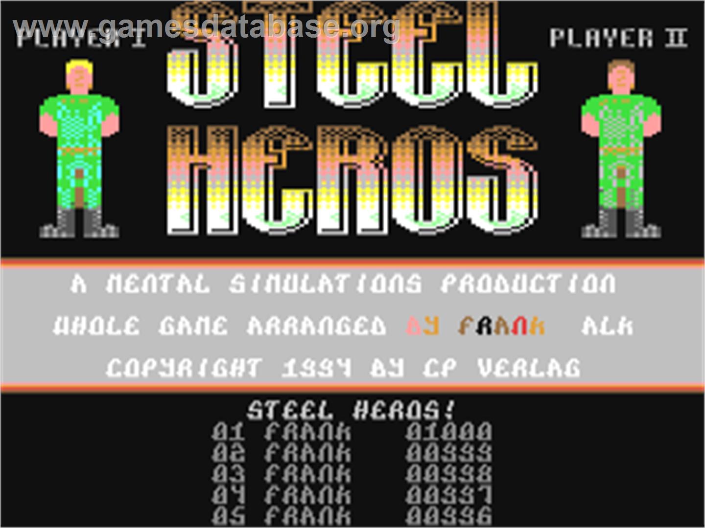 Steel Heros - Commodore 64 - Artwork - Title Screen