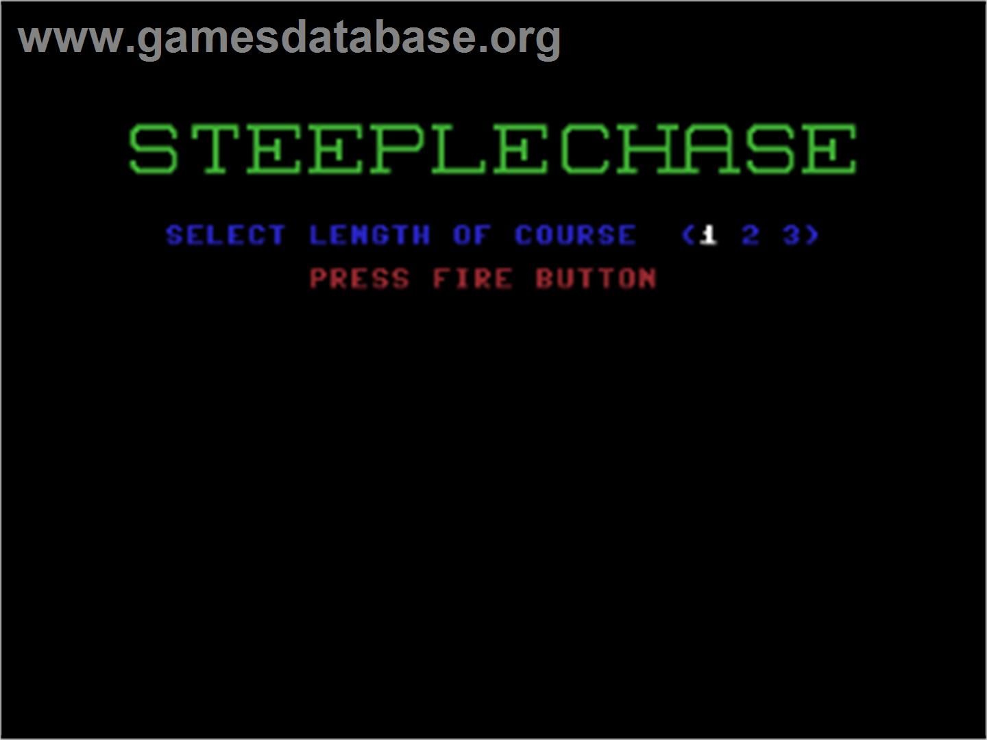 Steeplechase - Commodore 64 - Artwork - Title Screen