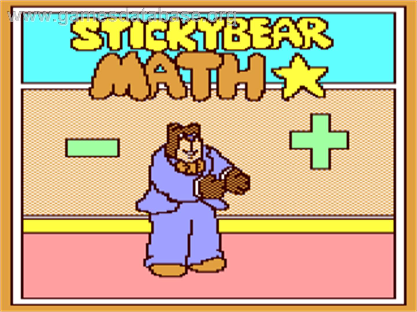 Stickybear Math - Commodore 64 - Artwork - Title Screen