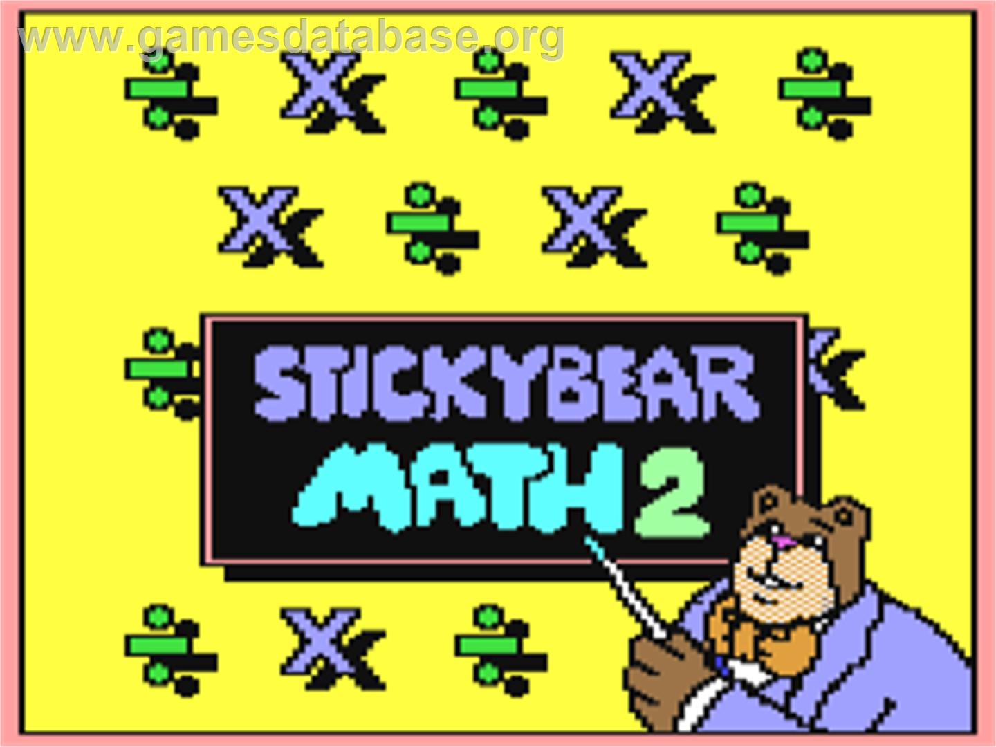 Stickybear Math 2 - Commodore 64 - Artwork - Title Screen
