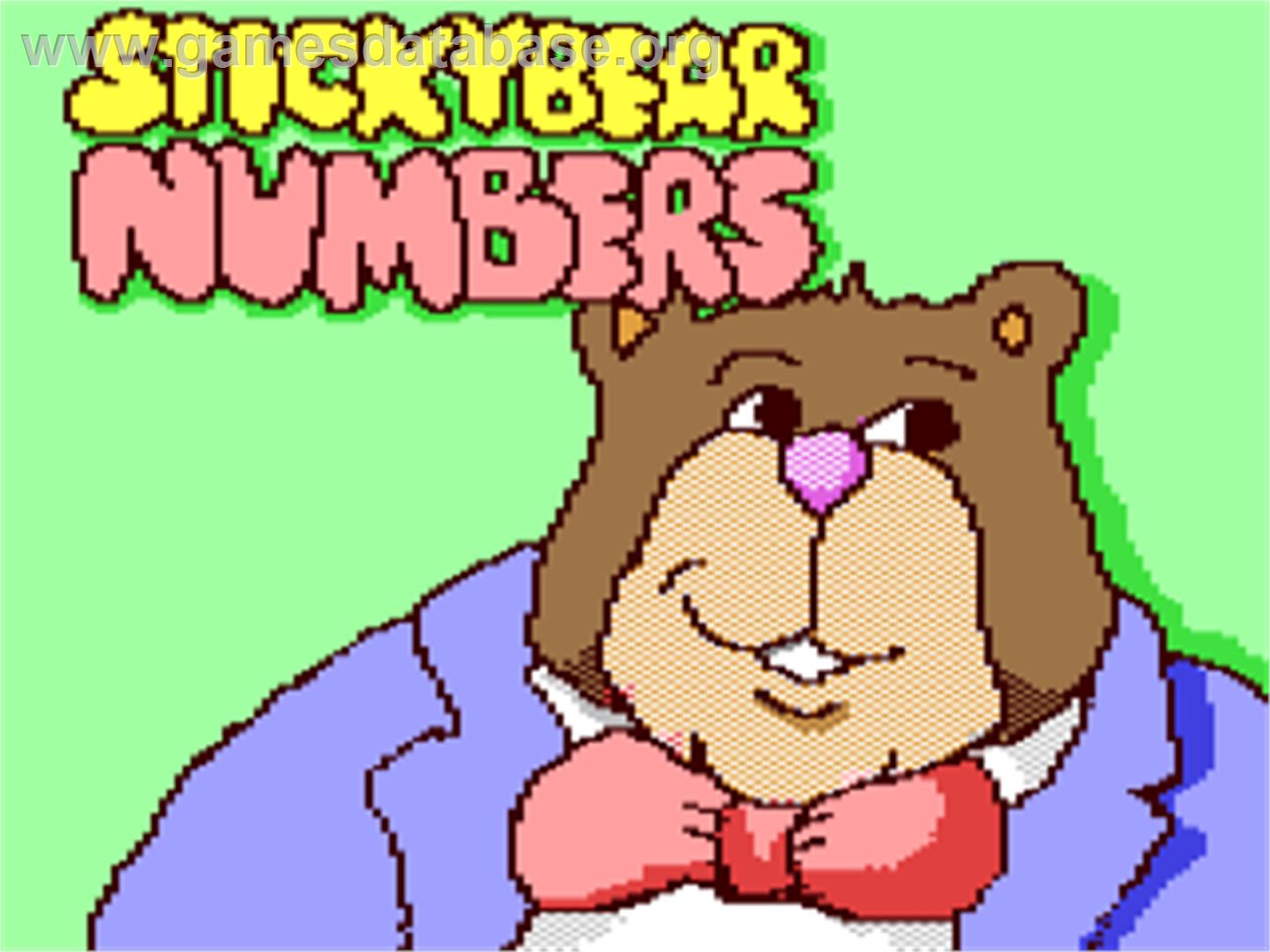 Stickybear Numbers - Commodore 64 - Artwork - Title Screen