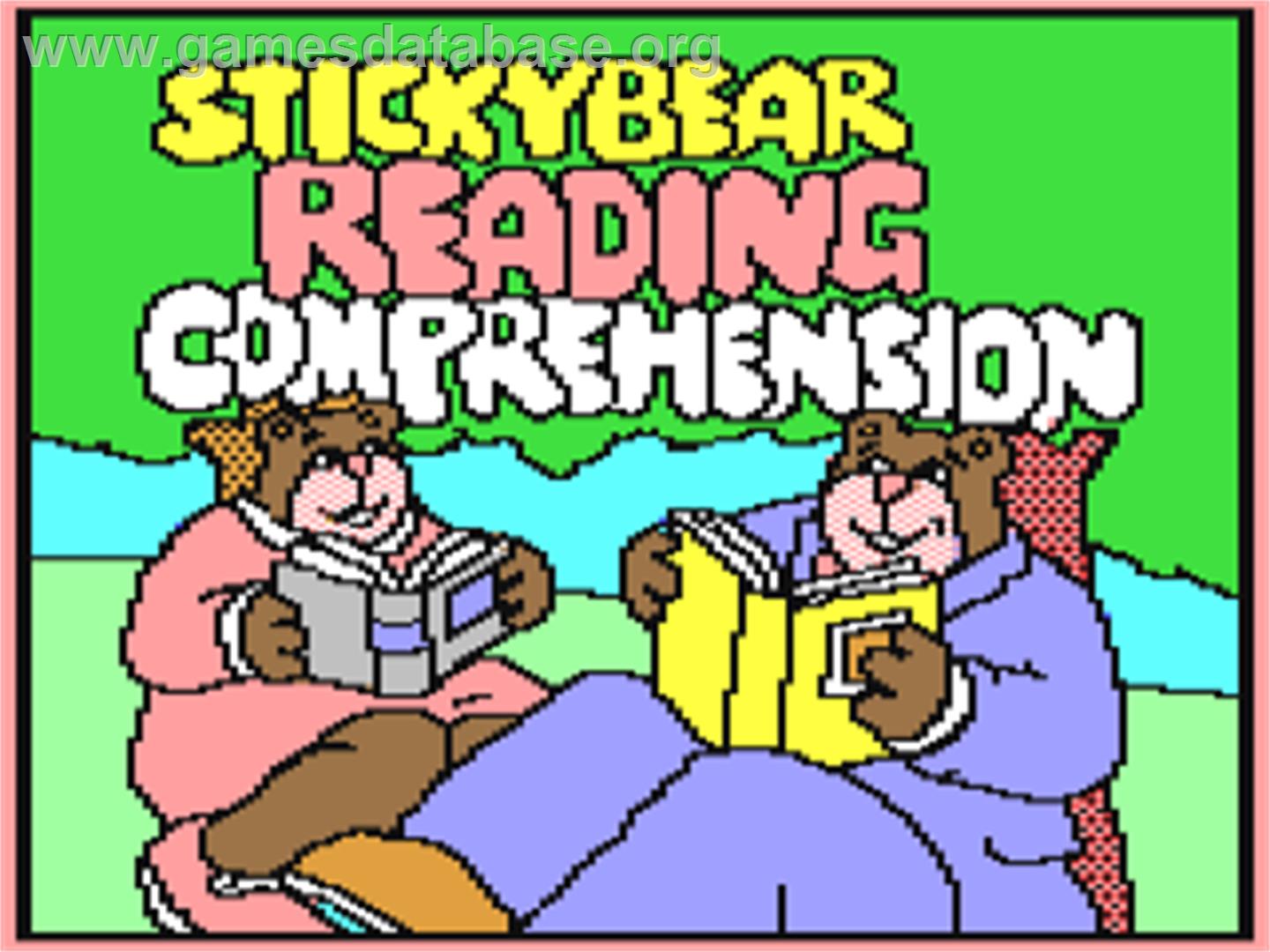 Stickybear Reading Comprehension - Commodore 64 - Artwork - Title Screen