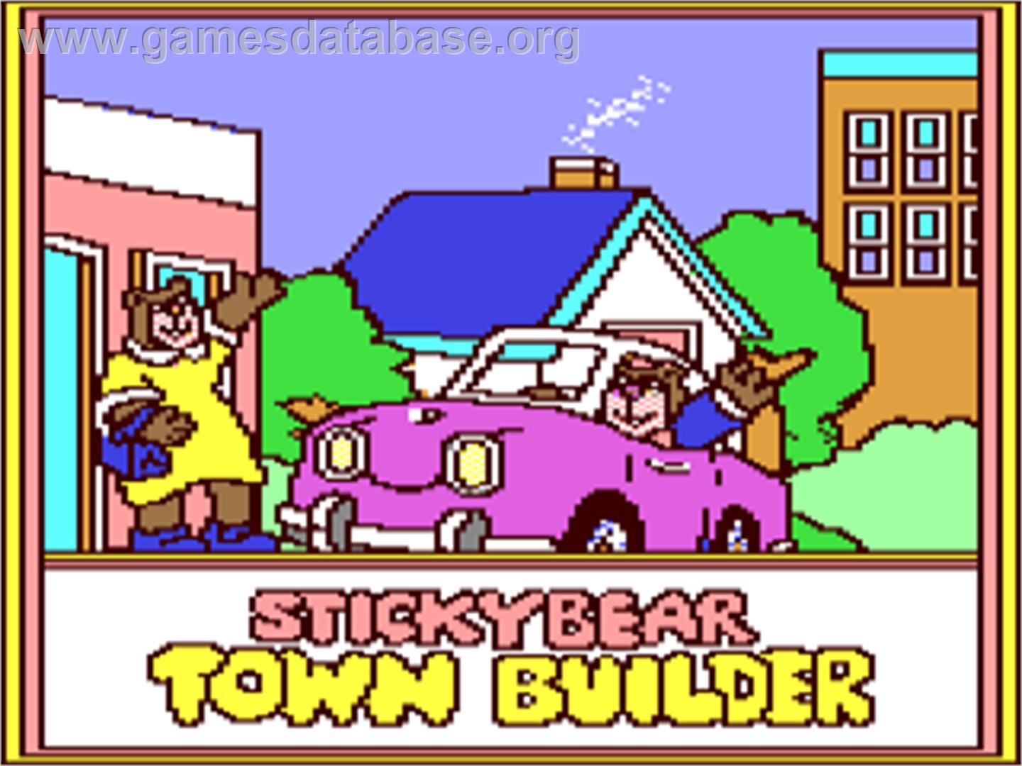 Stickybear Town Builder - Commodore 64 - Artwork - Title Screen