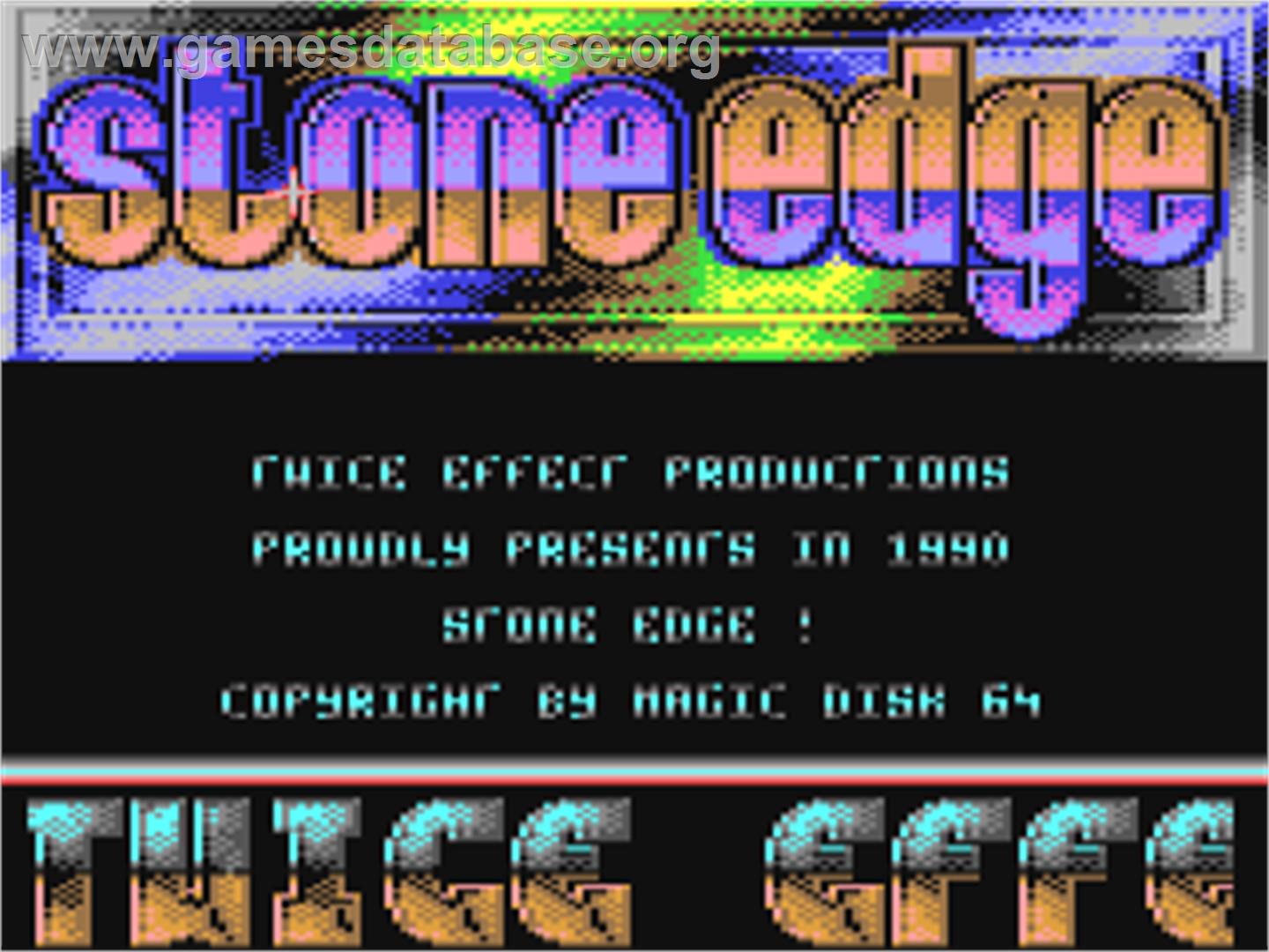 Stone Edge - Commodore 64 - Artwork - Title Screen