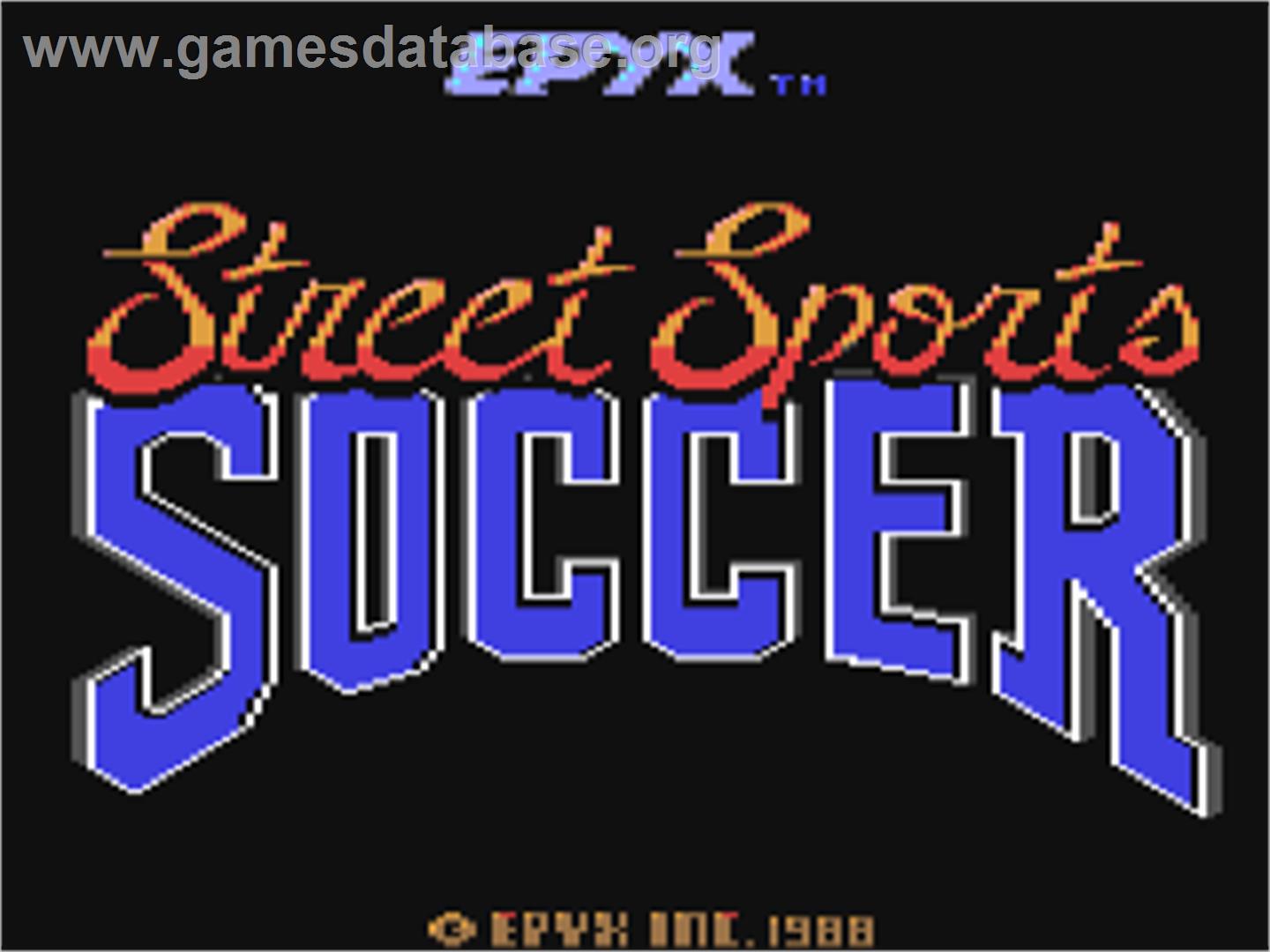 Street Sports Soccer - Commodore 64 - Artwork - Title Screen