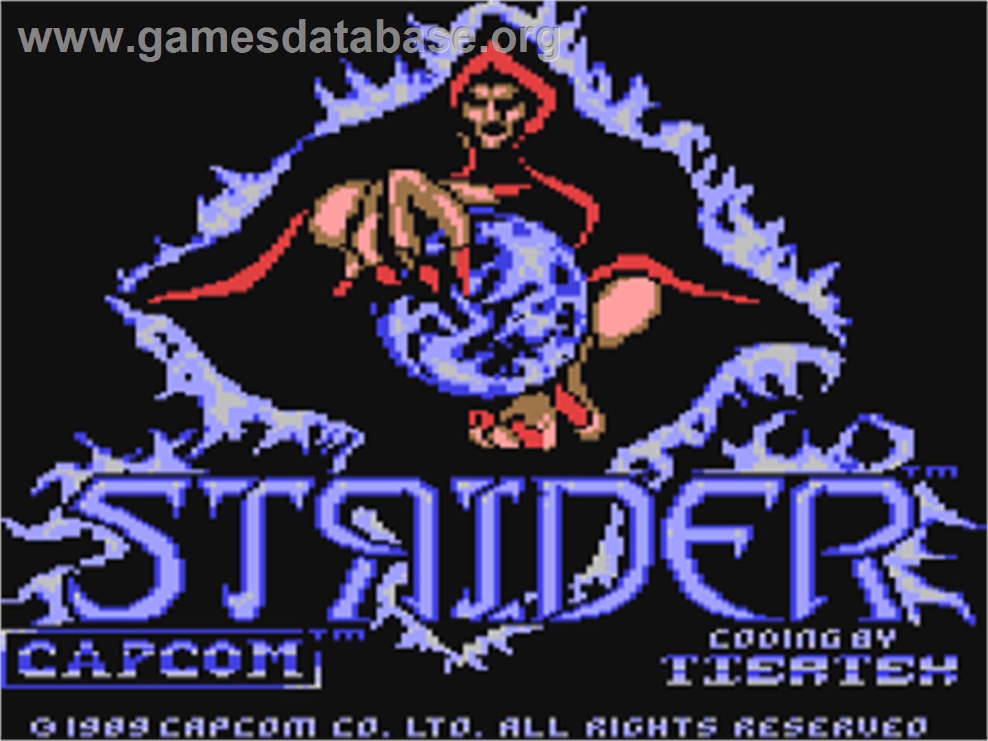 Strider - Commodore 64 - Artwork - Title Screen