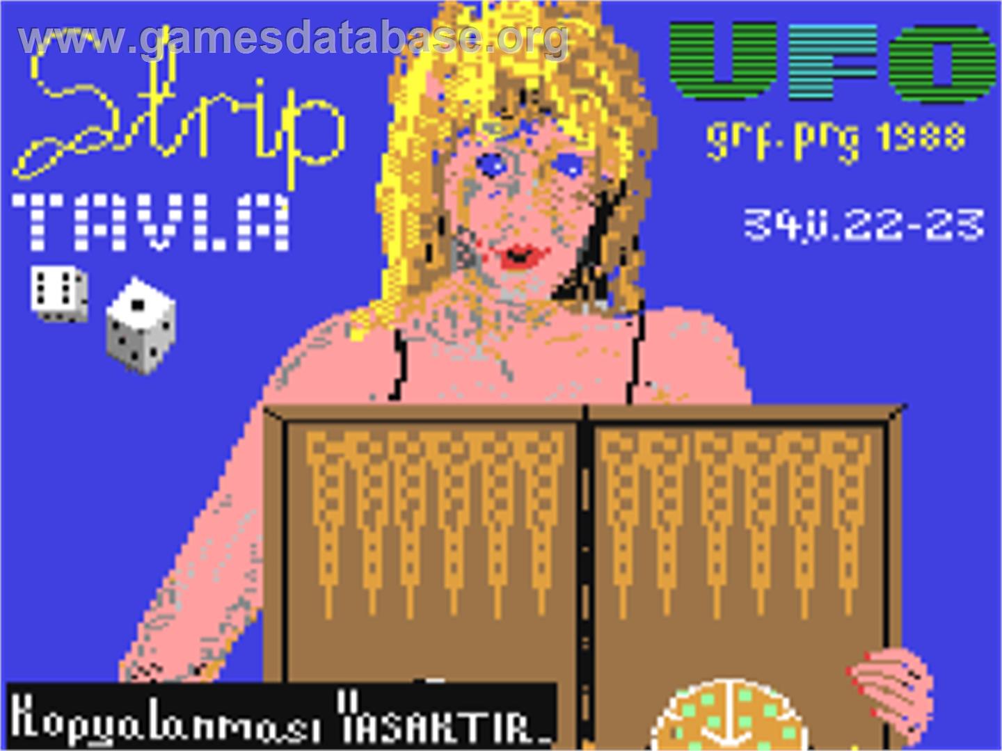 Strip Tavla - Commodore 64 - Artwork - Title Screen