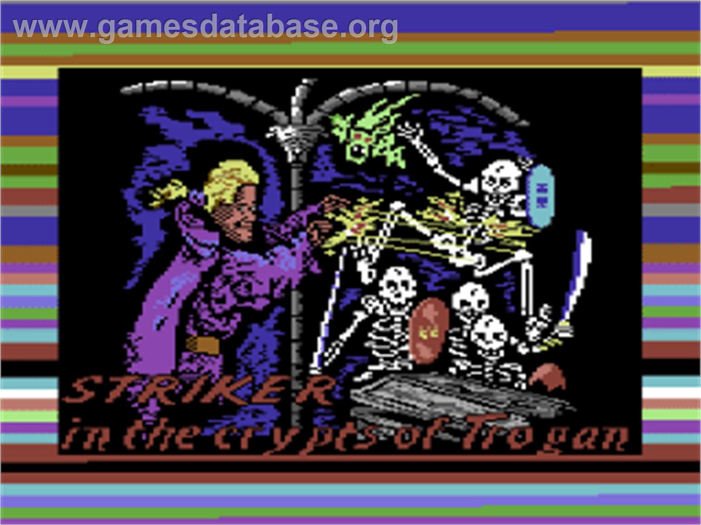 Stryker in the Crypts of Trogan - Commodore 64 - Artwork - Title Screen