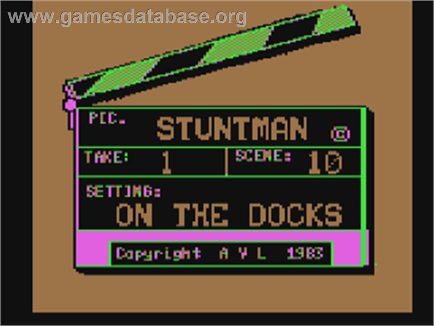 Stuntman - Commodore 64 - Artwork - Title Screen