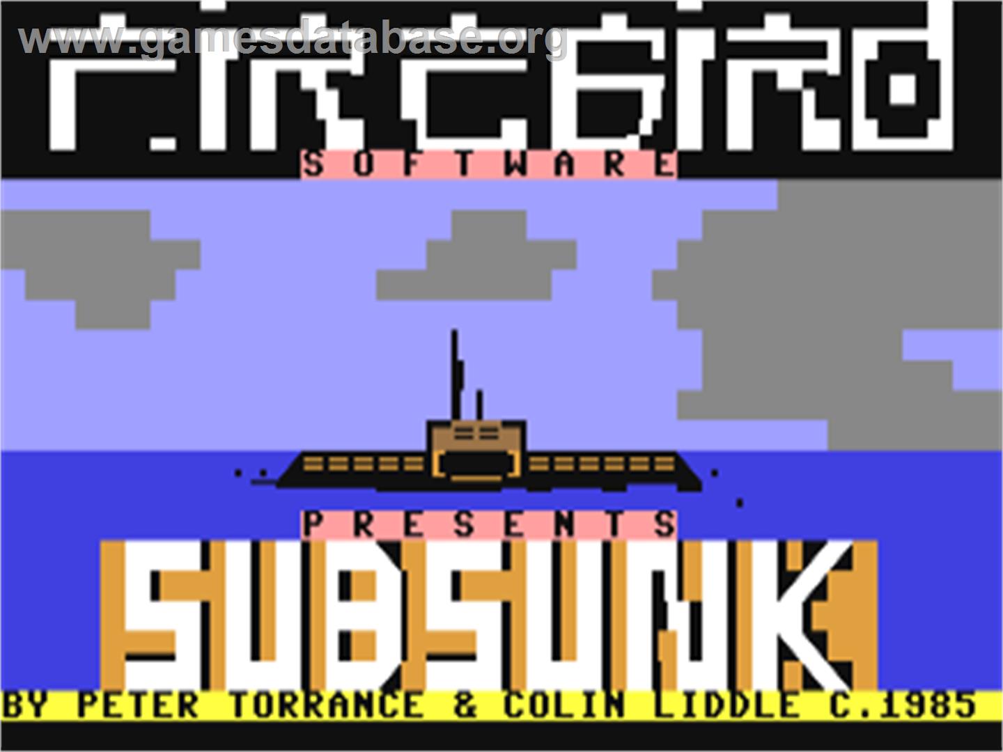 Subsunk - Commodore 64 - Artwork - Title Screen