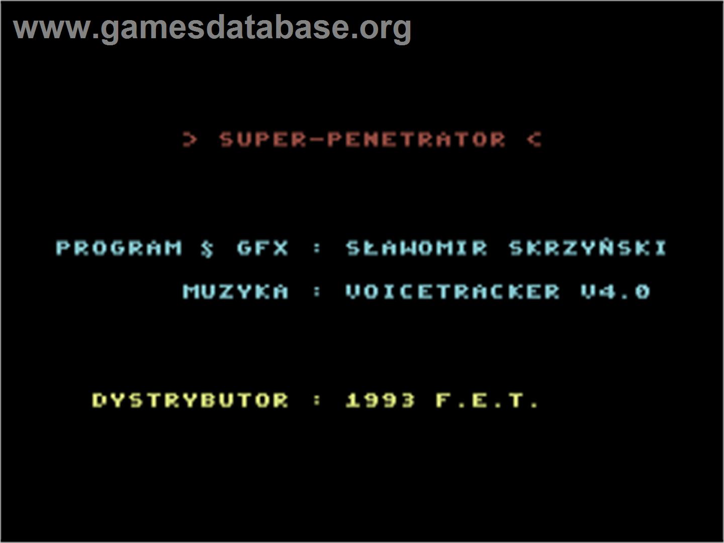 Super-penetrator - Commodore 64 - Artwork - Title Screen