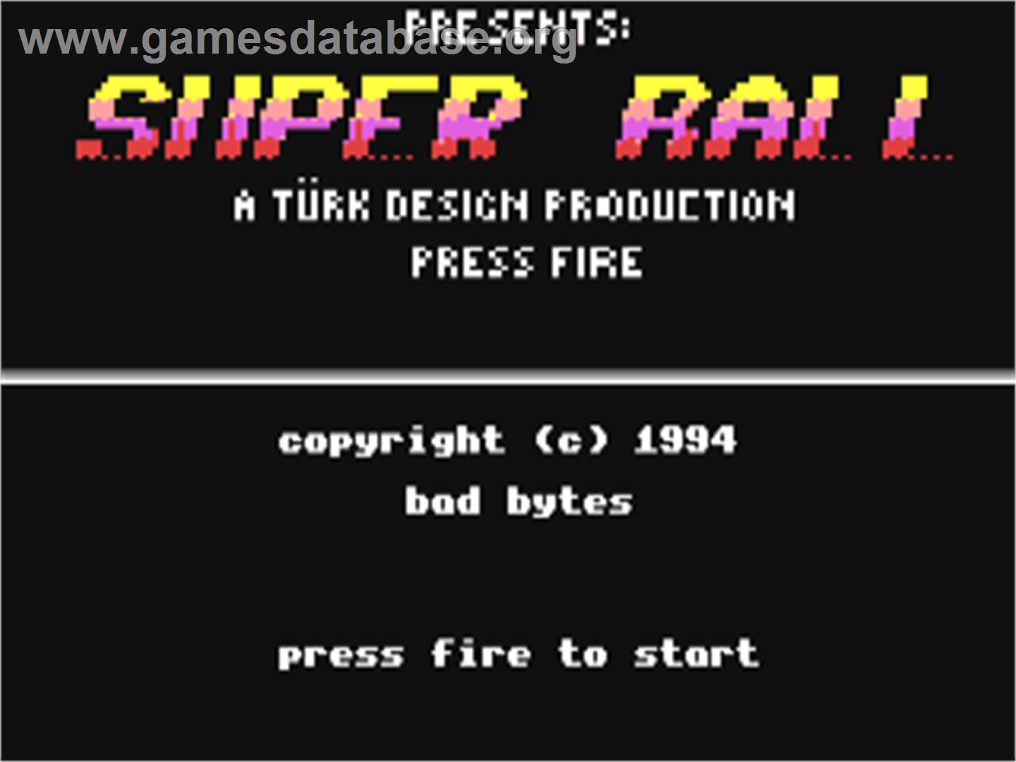 Super Ball - Commodore 64 - Artwork - Title Screen