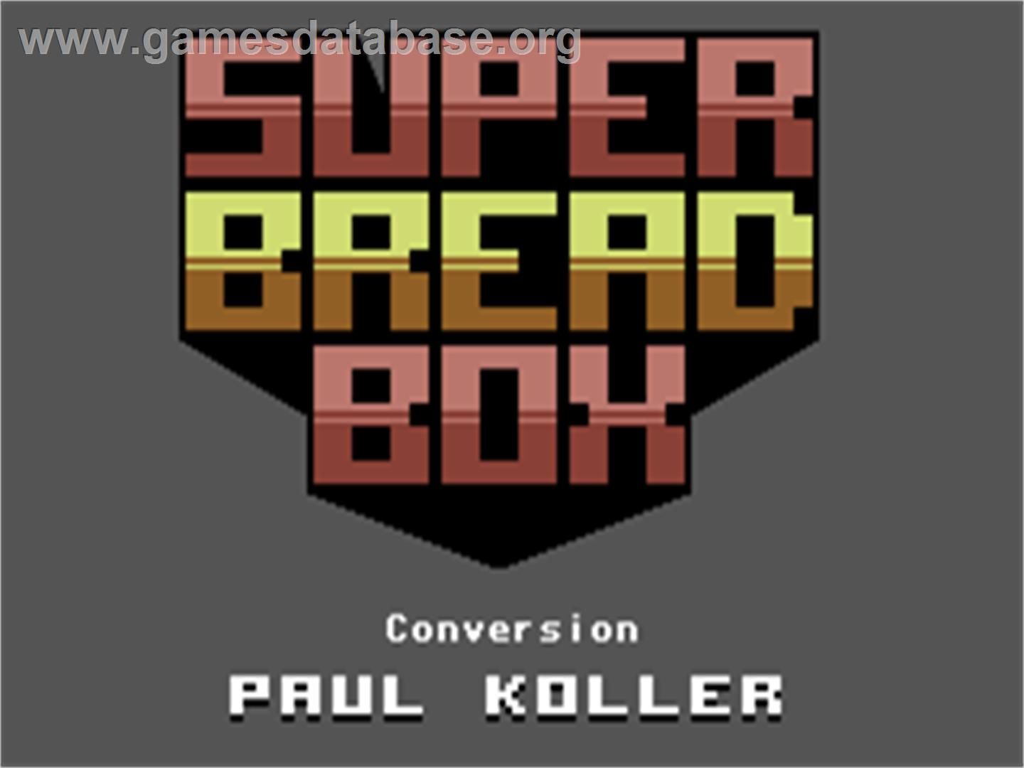 Super Bread Box - Commodore 64 - Artwork - Title Screen